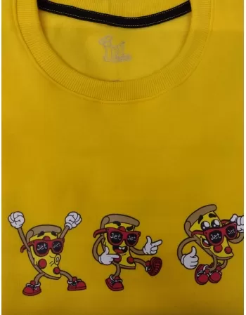 MOLETOM JET PIZZAS AMARELO PP