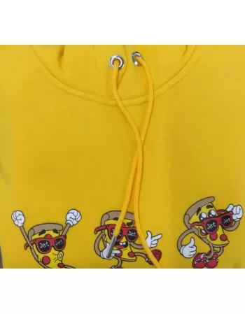 MOLETOM COM CAPUZ JET PIZZAS AMARELO G