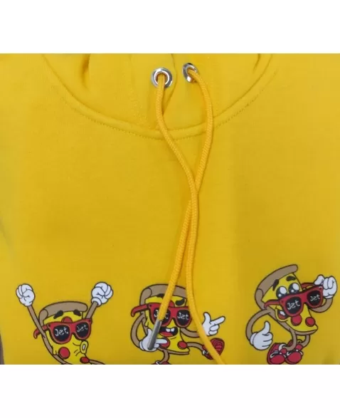 MOLETOM COM CAPUZ JET PIZZAS AMARELO G